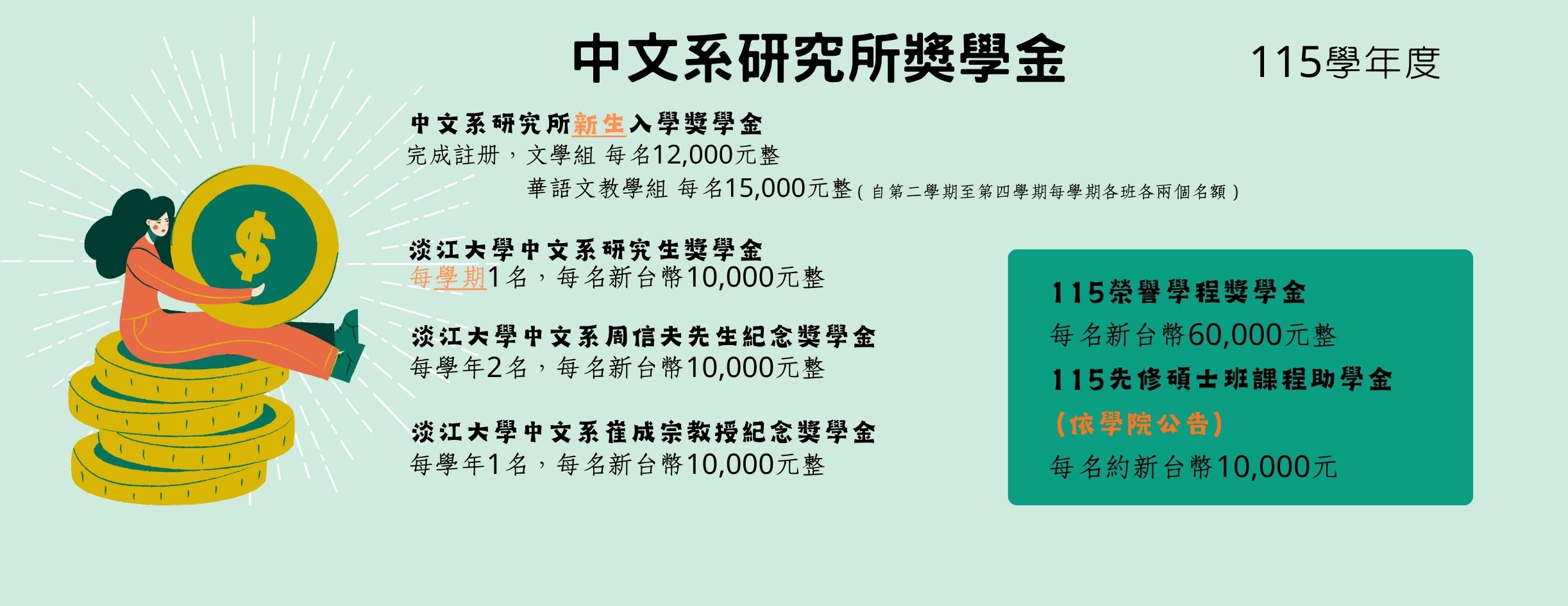 114學年度中文系獎學金